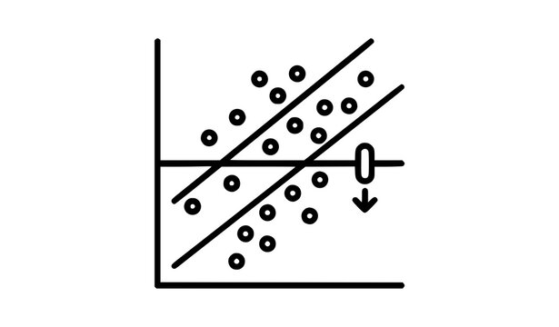 Analysis of Covariance ANCOVA Duotone Statistical Chart Vector Icon