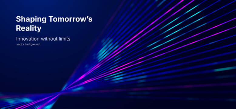 Glowing data particles dynamically assemble a 3d shape abstract digital vector background. Perfect for AI concepts, big data visualization, technology presentations for websites and corporate media