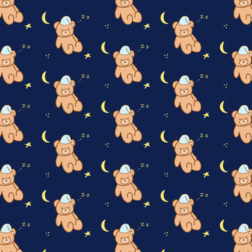 seamless pattern with teddy bears