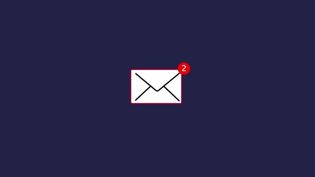 New alert concept. A person receiving new message notification on their smart phone. digital envelope icon with a red alert symbol represents incoming on alpha transparent background.