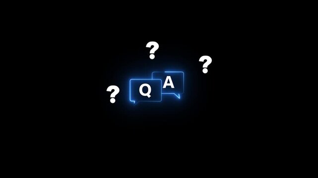 International ask a question day concept, Businessman clicking Q&A or Question and Answer button FAQ( frequency asked questions), question mark, Answer, 4k motion graphic animation.
