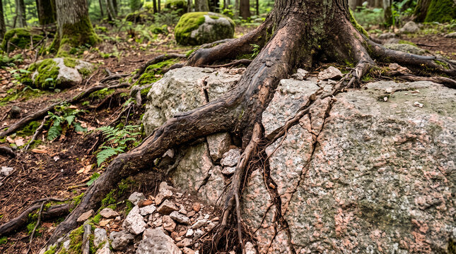 Biological Rock Weathering and Tree Root System in Forest