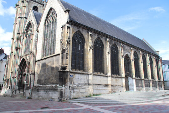 gothic church (saint-godard) in rouen in normandy in france 