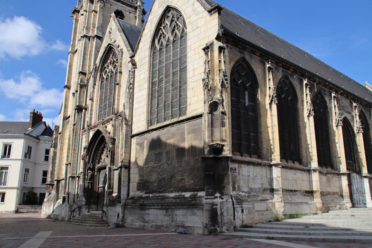 gothic church (saint-godard) in rouen in normandy in france 