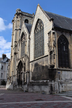 gothic church (saint-godard) in rouen in normandy in france 