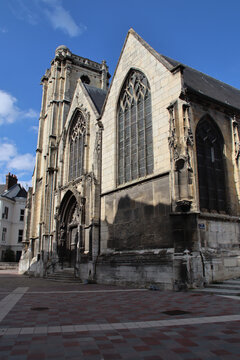 gothic church (saint-godard) in rouen in normandy in france 