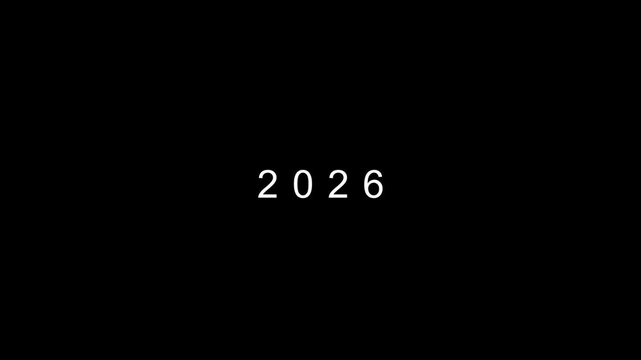 count up from 2020 to 2026 number counter loading bar animation 4k video