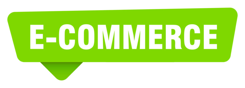 e-commerce green sign isolated on transpatent background. e-commerce sticker
