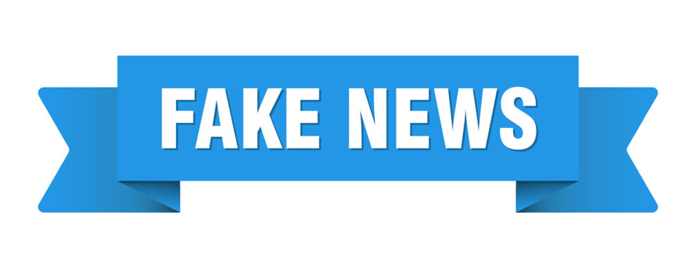 fake news ribbon isolated on transparent background. fake news ribbon