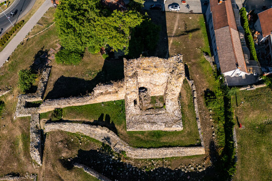 Historic Landmark Donzon Fort Medieval Ruins in Old Town of Krusevac. Krusevac Fortress or City of Prince Lazar was a medieval fortified town in Krusevac, Serbia, former capital of Prince Lazar.