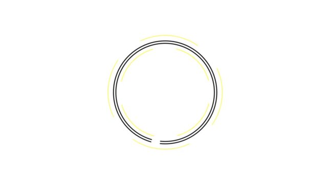 A thin circular loading spinner rotates continuously against a clean white background, creating a minimal interface animation for digital applications.