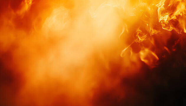 Bright Orange Cloudscape with Fiery Sunset Atmosphere