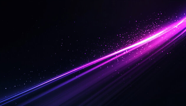 Vibrant Light Beam in Space with Starry Background