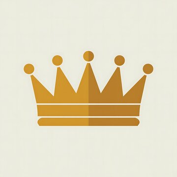 Simple golden crown icon