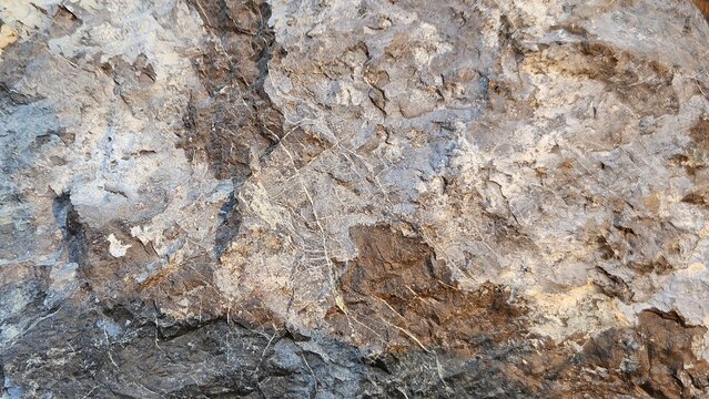 Close-up view of natural stones showing varied shapes, earthy colors, and rough surface textures.