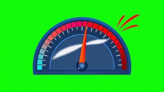 Green Screen 3D Speedometer Gauge High Speed Boost Animation