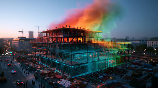 Smart Construction Site with Digital Twin and Thermal Overlay