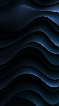 Abstract Dark Blue Wave Layered 3D Background