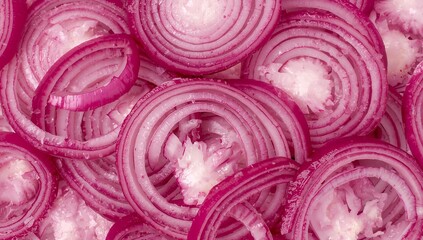 Fototapeta premium red onion slices