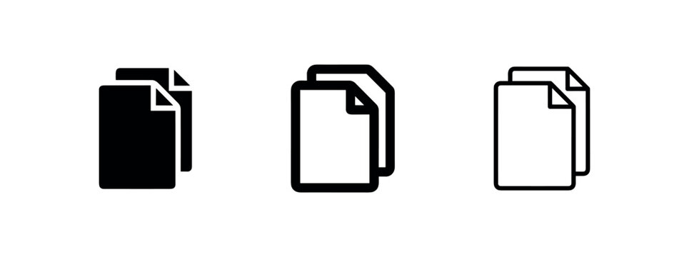 Two layered document icons, suggesting duplication, copying, or multiple pages.