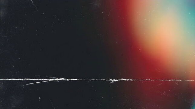 Vintage Film Grain Texture with Scratches and Light Leak in Abstract Environment