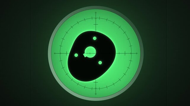 Optical Comparator Green Screen With Drifting Cam Silhouette Seamless Loop in subtle green tones