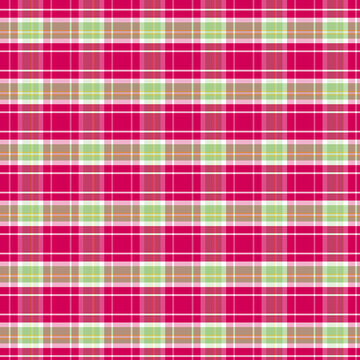 Hot pink tartan plaid seamless pattern design for fabric textile