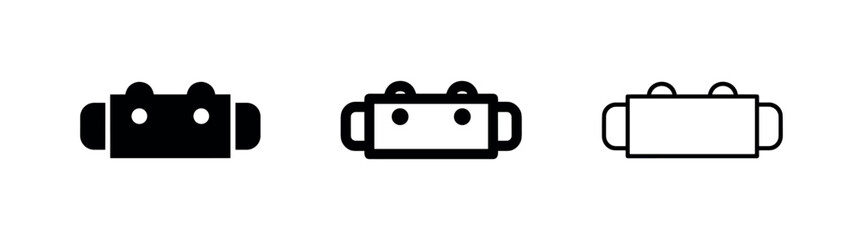 Building Block Icons Set: Solid, Outline Filled, and Outline Styles © liubomir118809