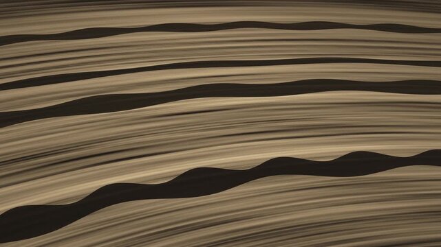 Giant Planet Ring Spiral Density Waves And Scalloped Gap Edges Seamless Loop in deep ochre tones