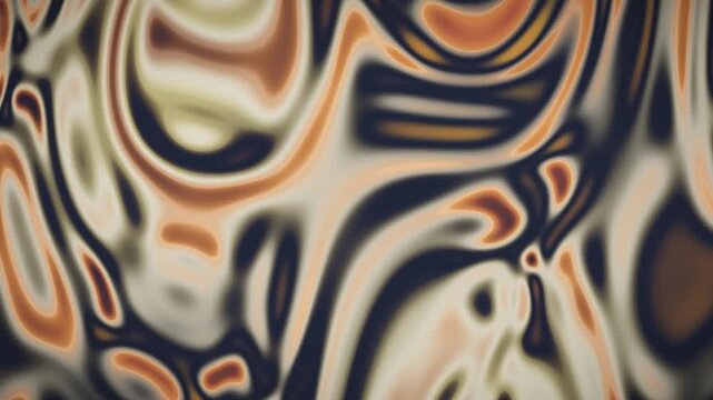 Turbulent multicolor plasma energy field morphing abstract seamless loop in soft orange tones