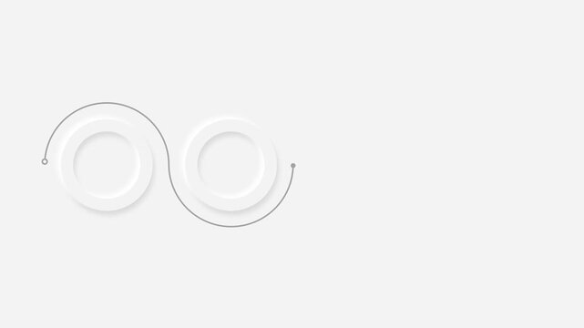 animated video of business plan infographic 4 steps template,  circle shape, minimal style for strategic planning, business presentations and reports