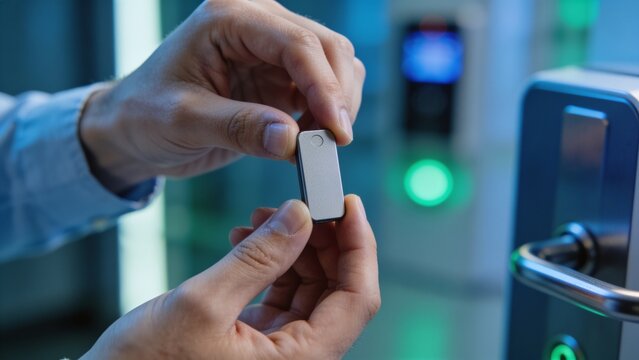 Generative AI captures a person using a contactless card during payment process