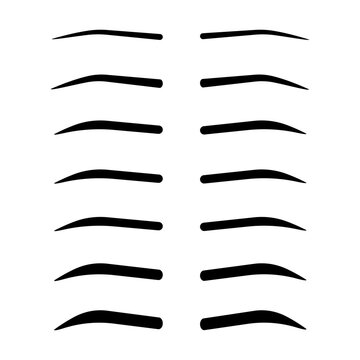 Eyebrow shape style set. vector illustration
