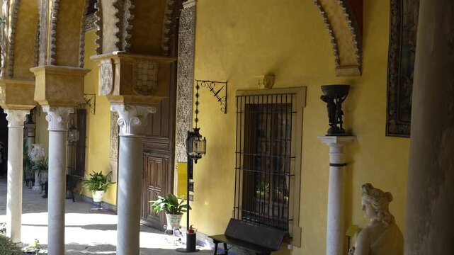 Ornate Arches Inside House Museum of Antonio Machado