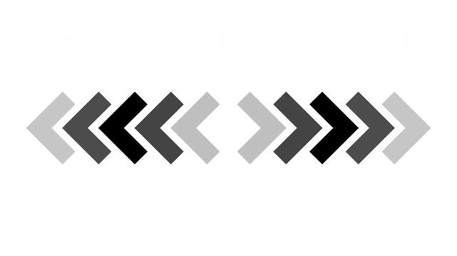 Directional Chevron Arrow Data Transfer Sync Seamless Loop Motion Graphic White