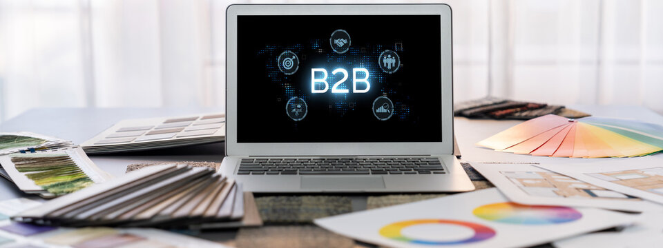 Business person navigates B2B landscape, harness technology to enhance business-to-business connections. Discover reshapes B2B interaction, driving innovation in business-to-businesses strategy. brisk