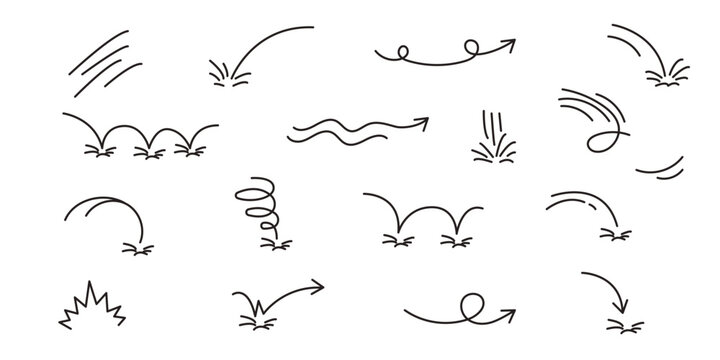 Abstract line bounce jump motion effect collection