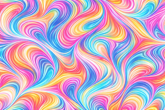 Creative vibrant rainbow marble swirl background texture with bright colorful glowing fluid wave patterns