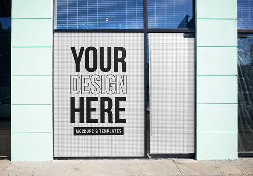 Mockup Of Customized Sign By Building