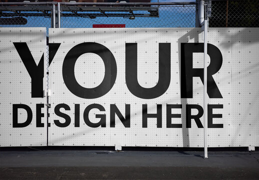 Mockup Of Customized Horizontal Sign