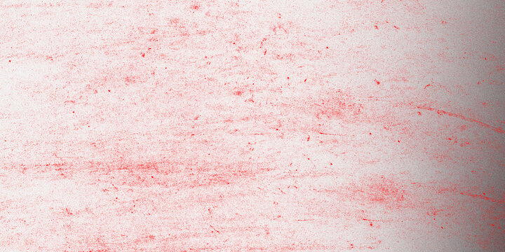 Abstract red crayon texture on white paper, grainy wax pastel background, artistic hand drawn scribbles for creative design projects