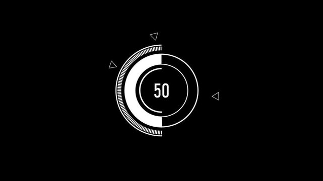 Futuristic Circular loading Timer HUD Motion Graphic Animation.4k video