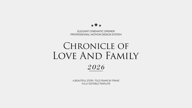 Cinema Title Opener 01. A Nostalgic and Elegant Opener for Cherished Memories.