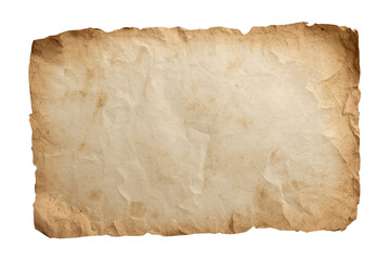 Fototapeta premium Blank Crumpled Antique Parchment Sheet