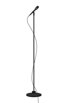 microphone on floor stand with foam