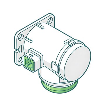 Isometric car engine air flow sensor part