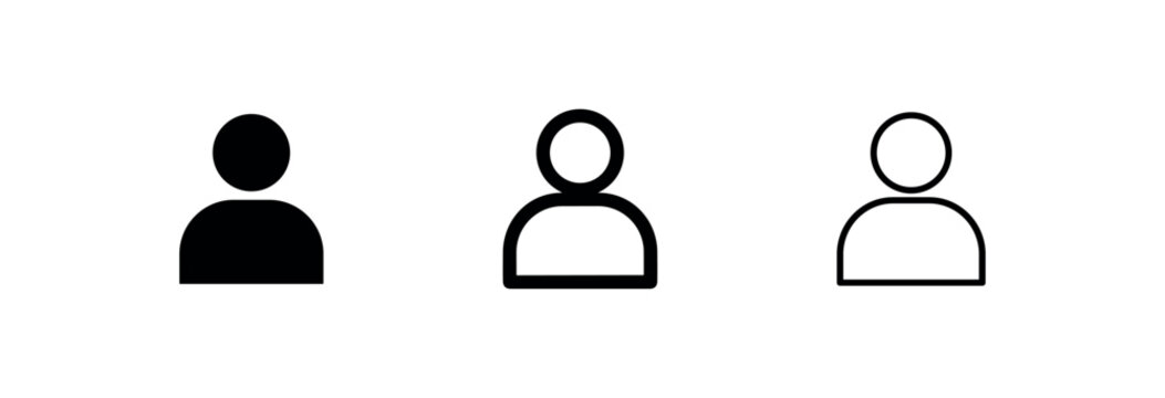 Generic user or person profile icon set
