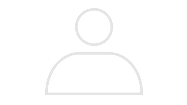 Minimalist outline user profile icon symbol on white background with account sign avatar outline identity sign people outline thin line person symbol member symbol graphic symbol identity