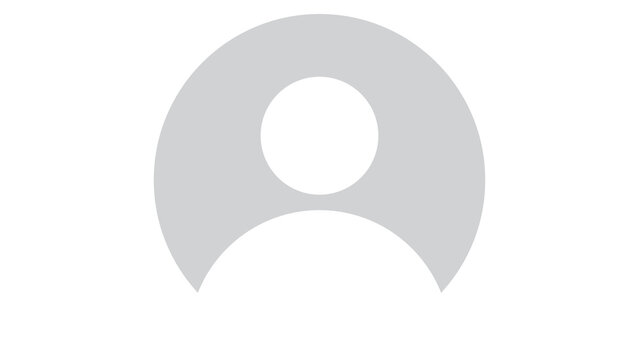 Grey round circular user profile avatar placeholder icon with account icon social media placeholder person symbol silhouette graphic symbol identity circular illustration interface