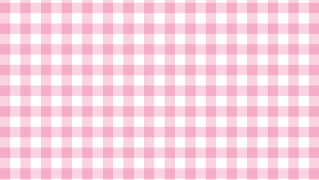 Pink and white gingham checkered pattern textile texture background with fabric pattern check pattern pink plaid cottagecore background picnic cloth background illustration seamless